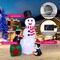 Costway 6 FT Inflatable Snowman & Penguins Christmas Decor w/Colorful LED Lights